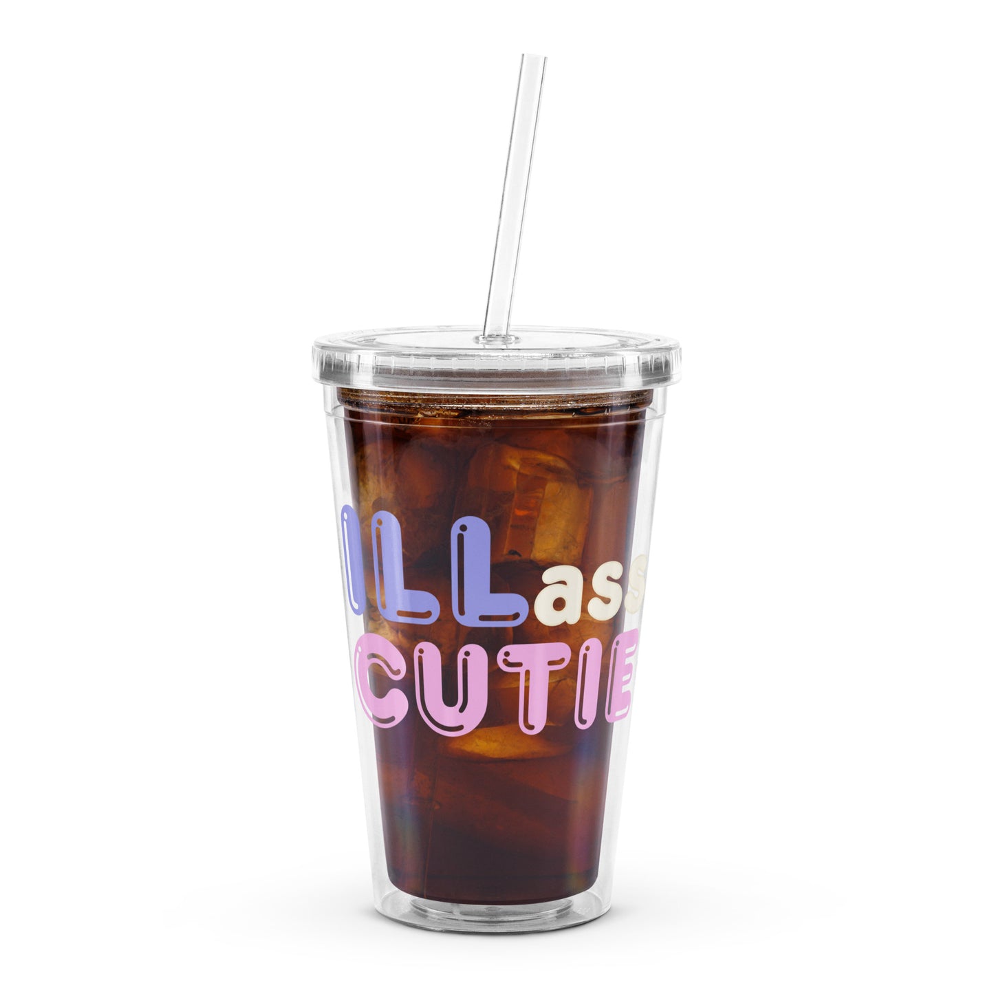 Clear plastic tumbler