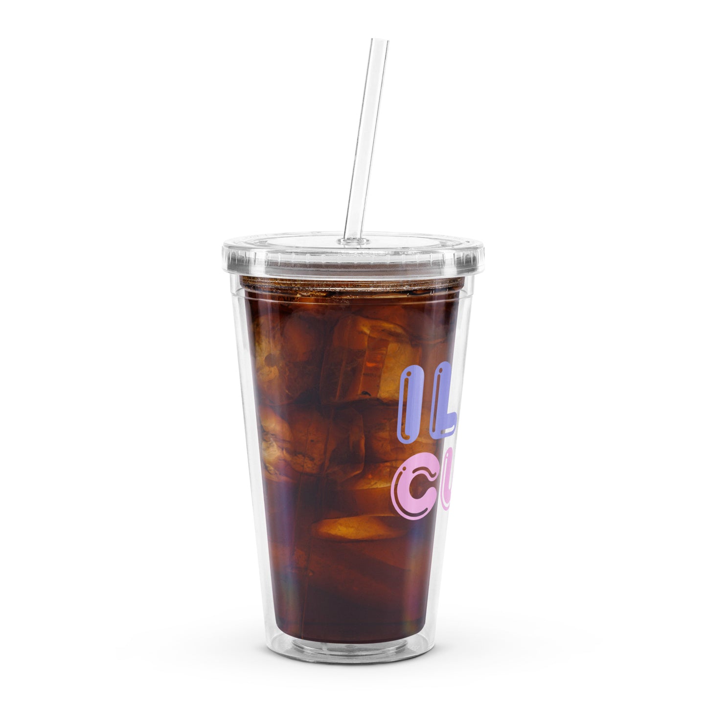 Clear plastic tumbler