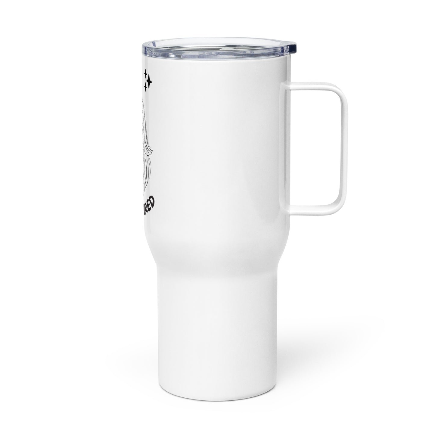 Sleepy White Travel Mug